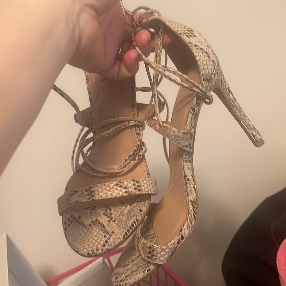 Brand new snake skin heels